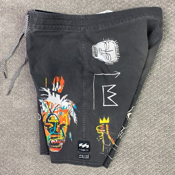 Billabong Board Shorts Jean Michel Basquiat Andy Warhol Men's 30 Swim Trunks - Picture 6 of 16